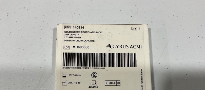 Gyrus ACMI 140914 Goldenberg Footplate Shoe 2027