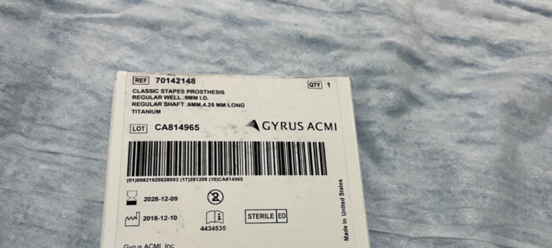 Gyrus ACMI 70142148 Classic Stapes Prosthesis 2028