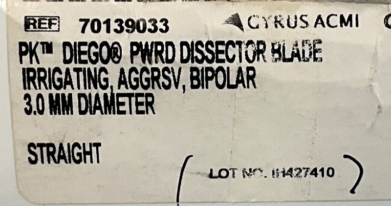 Gyrus ACMI 70139033 PK DIEGO POWERED BLADE 3.0 MM DIAMETER ( 1 piece) - Image 2