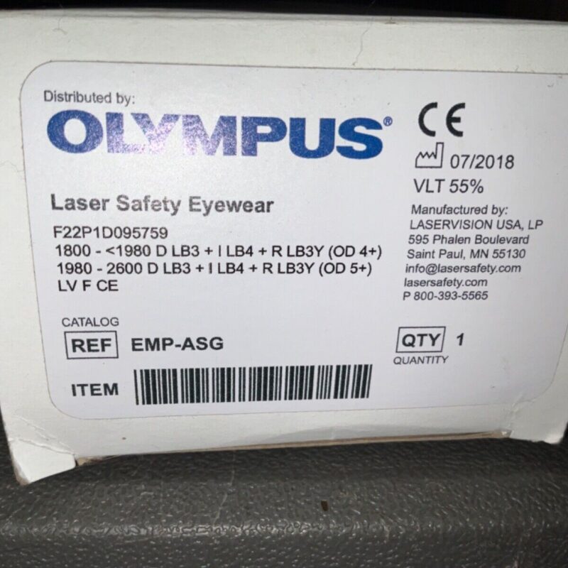 Reusable Laser Safety Eyewear with Carrying Case - EMP-ASG [1/Box]