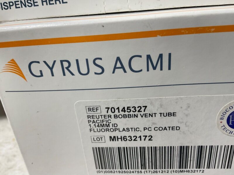 Gyrus ACMI 70145327 Vent Tube Pacific 1.14MM (Box of 30pc) - 12.12.2026