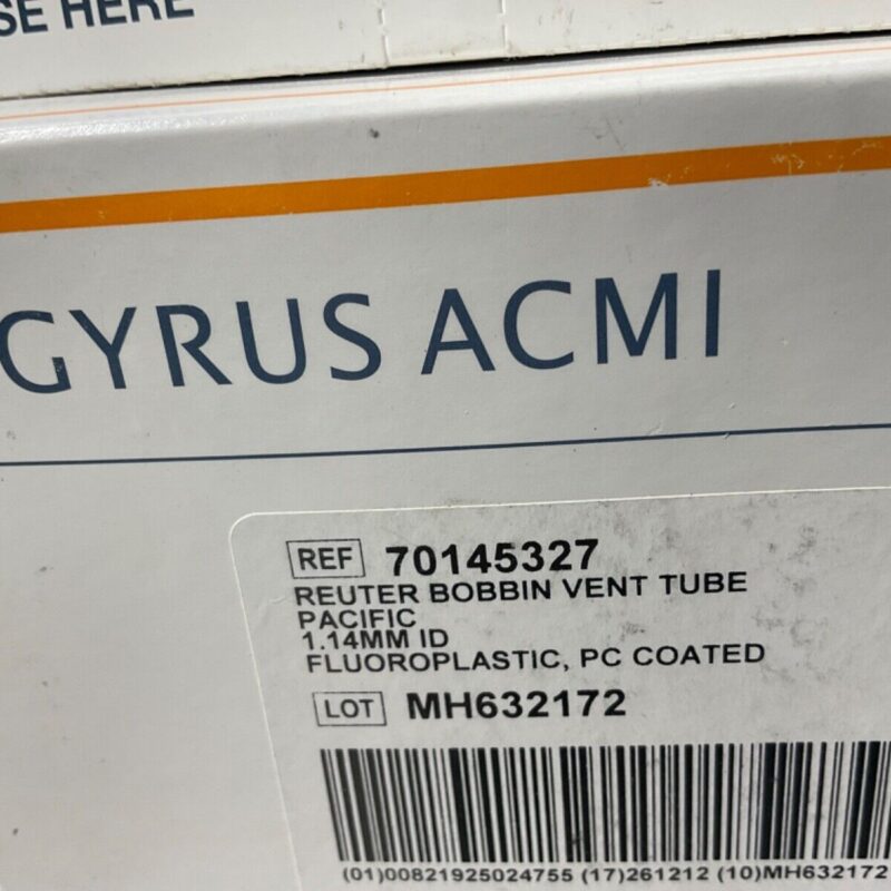 Gyrus ACMI 70145327 Vent Tube Pacific 1.14MM (Box of 30pc) - 12.12.2026