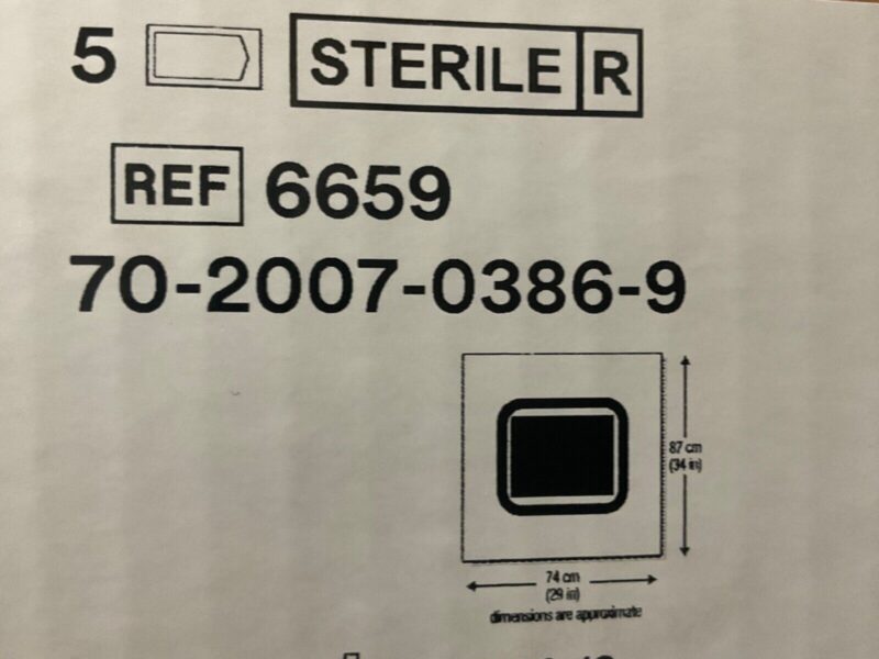 3M 6659 Steri-Drape Drape Pouch, 30" x 35" New/Sealed 06/2026! (Box of 5pc)