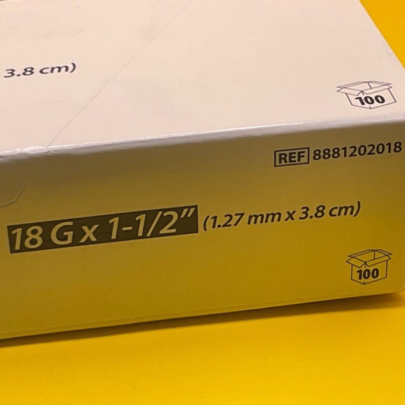 Covidien 8881202018 Blunt Fill 18G x 1-1/2” New/Sealed 2027-2028 (Box of 100pc)