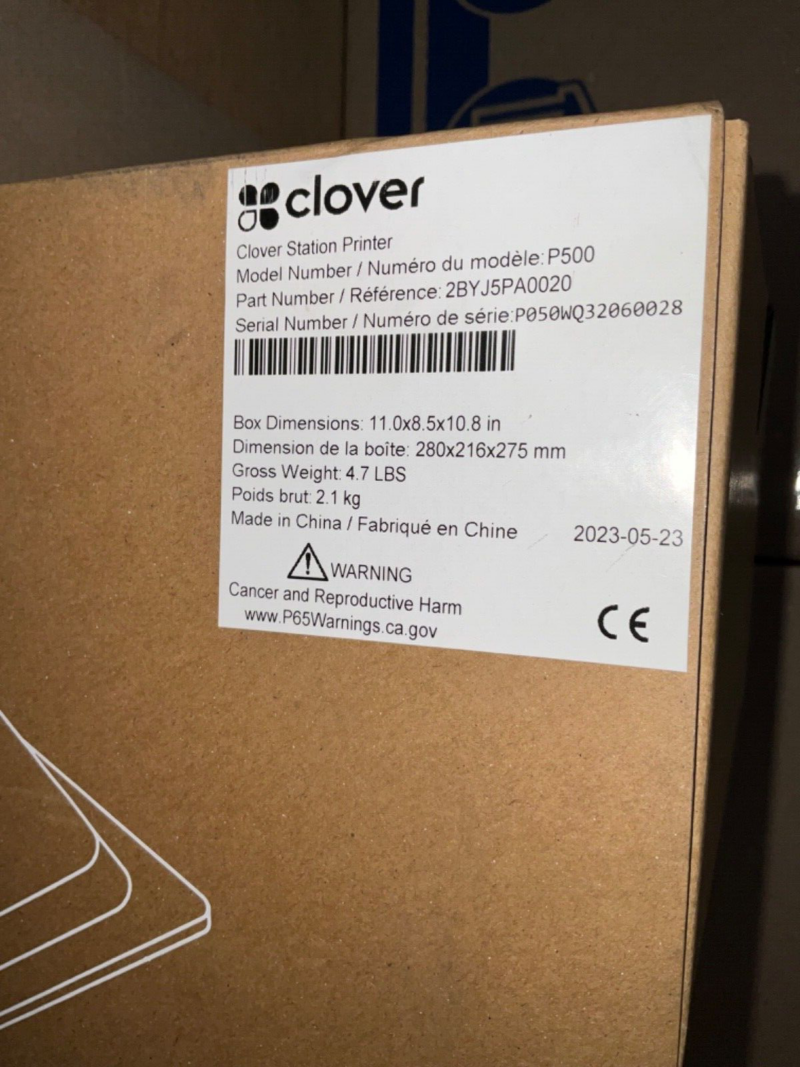 CLOVER P500 PRINTER BRAND NEW! - Image 3