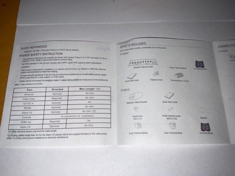 Tyco TYCE1-N 1 Channel HD Encoder - Image 6