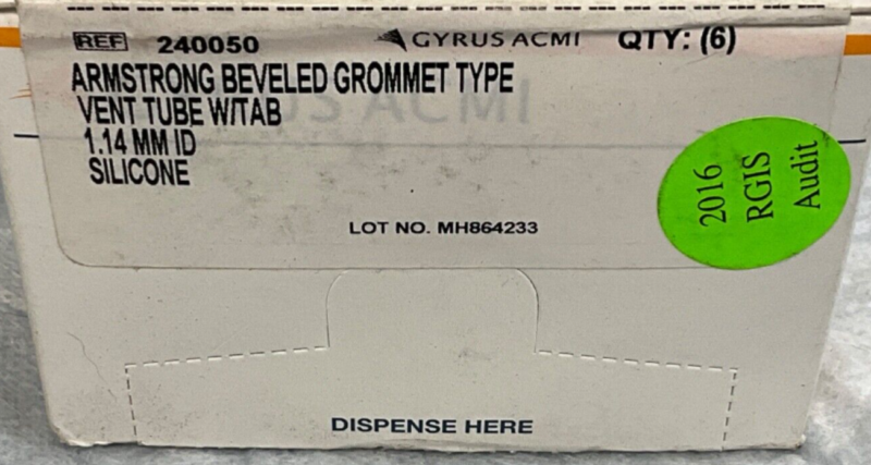 Gyrus ACMI 240050 Vent Tube with Tab 1.14 MM ( Training )