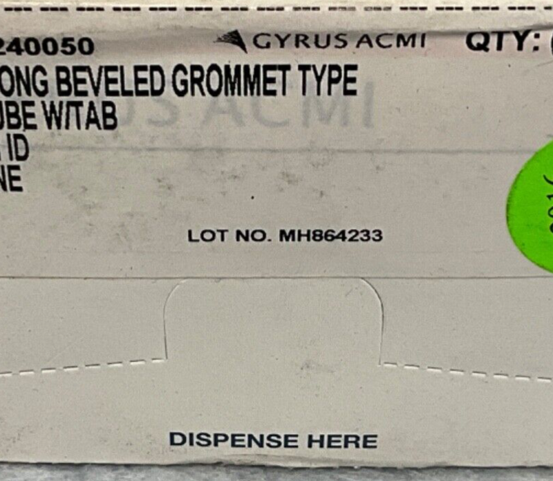 Gyrus ACMI 240050 Vent Tube with Tab 1.14 MM ( Training )