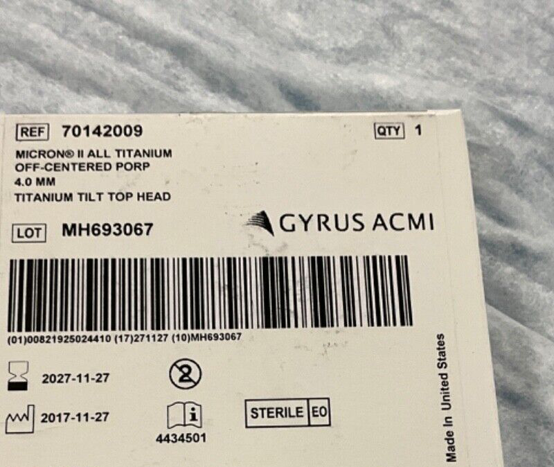 Gyrus ACMI 70142009 Micron II All Titanium 2027