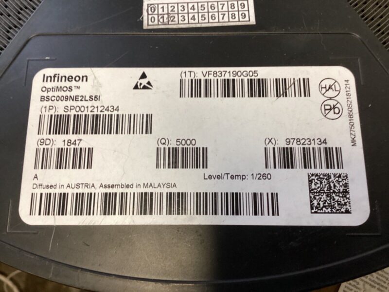 Infineon OptiMOS BSC009NE2LS5I MOSFET N-CH 25V 40A 8TDSON IND IC Chip PLCC Pack.