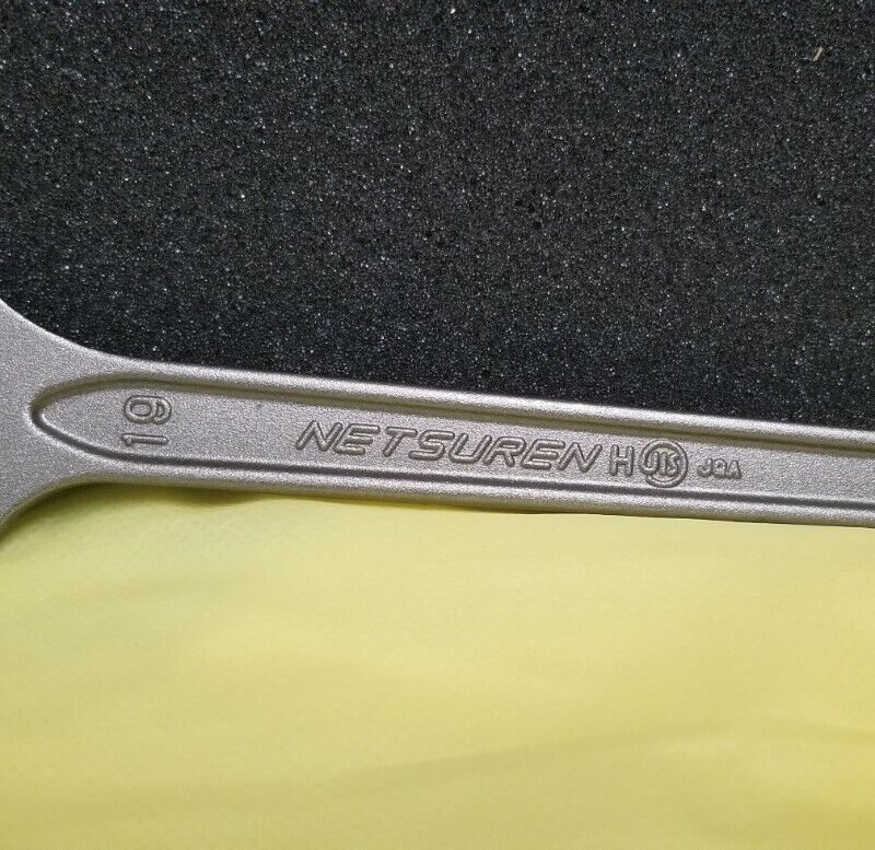 Netsuren JIS B 4630 M30 19mm Open End Lathe Wrench 14-7/8" OAL