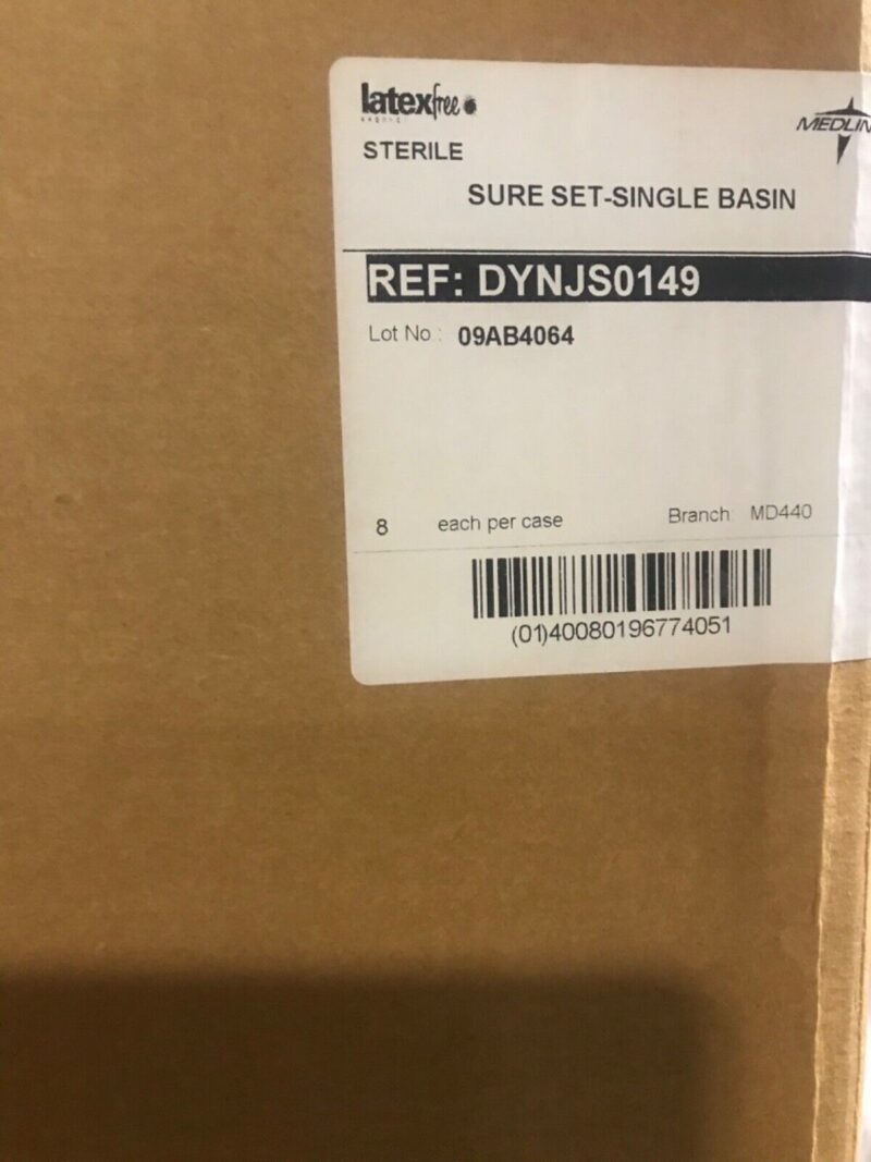 Medline DYNJS0149 Sure Set Single Basin 8 sets per Case - Image 2
