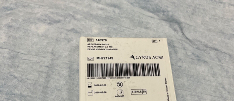 Gyrus ACMI 140970 Applebaum Incus Replacement 2028