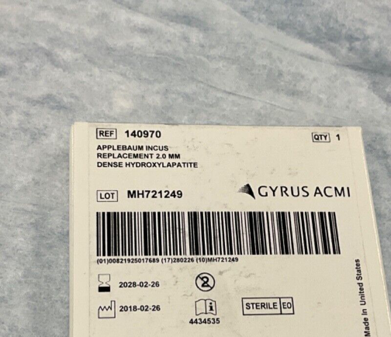 Gyrus ACMI 140970 Applebaum Incus Replacement 2028