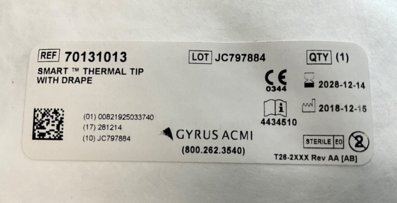 Gyrus ACMI 70131013 Tip with Drape ( 1 piece) 2028!