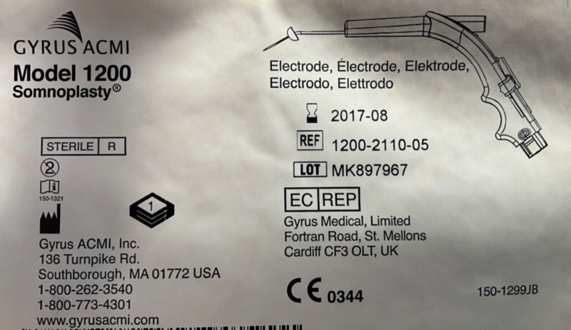 Gyrus ACMI 1200-2110-05 Model 1200 Somnoplasty Electrode