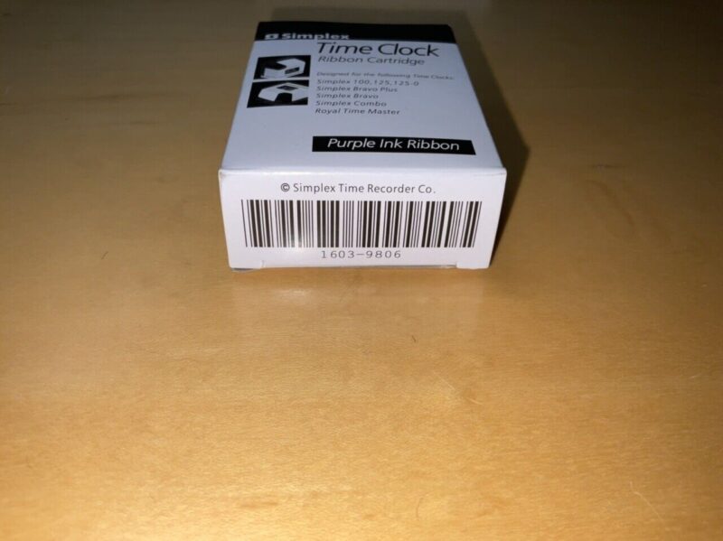 Simplex 50 / 100 / 125 / Combo Time Clock Ribbon Cartridge (purple) 1603-9806 - Image 2