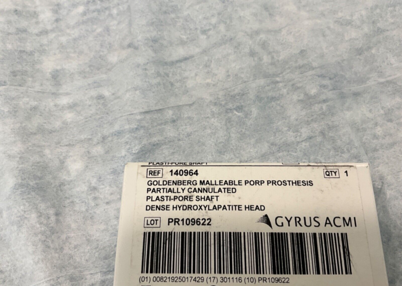 Gyrus ACMI 140964 Goldenberg Malleable Porp Prothesis 2030