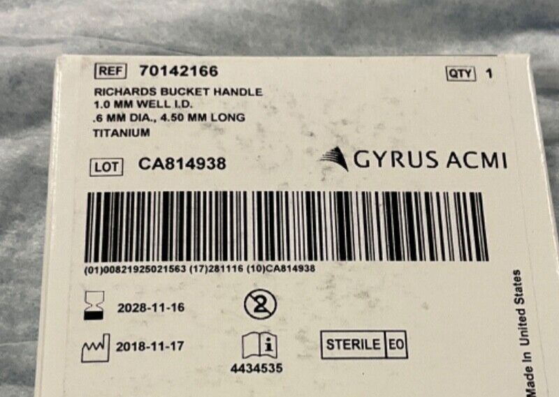 Gyrus ACMI 70142166 Richards Bucket Handle 2028