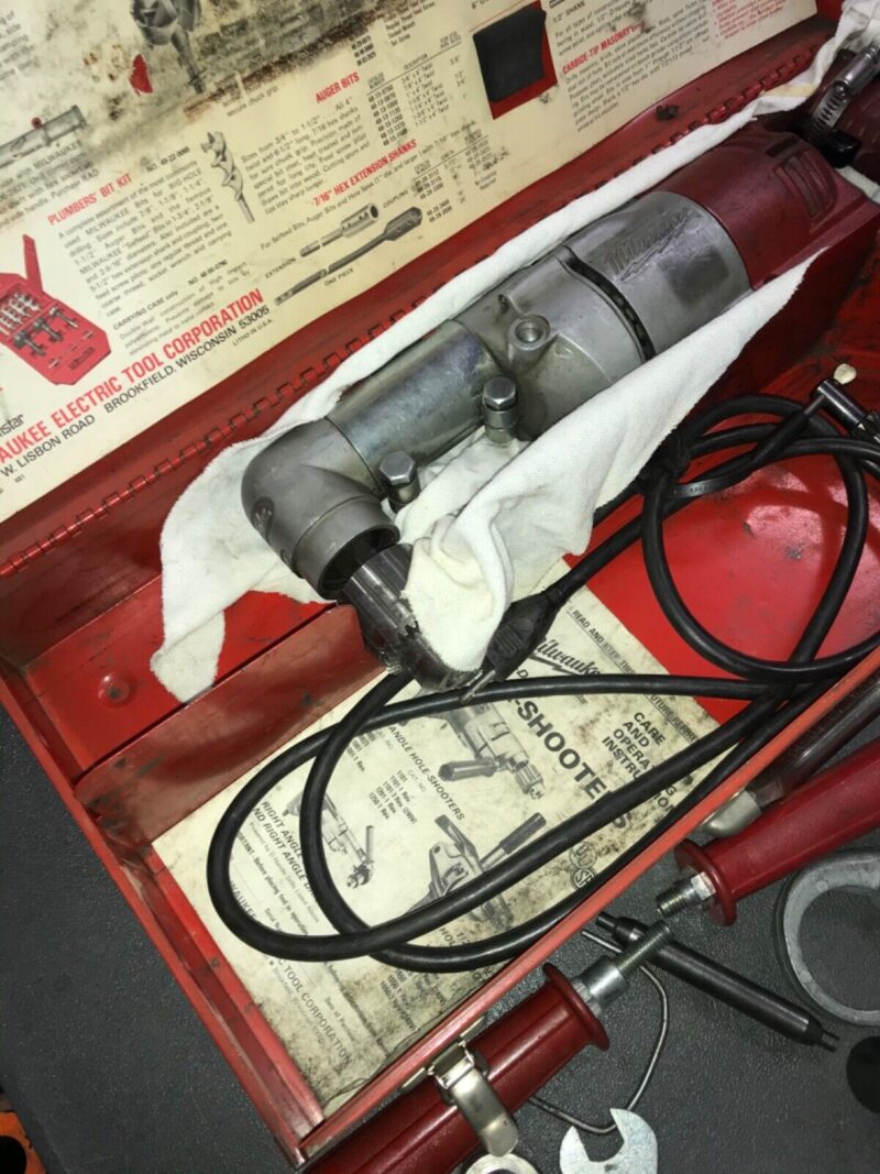 Milwaukee Tool 1/2" Heavy Duty Angle Drill 1101-1 With 48-06-287 Attachment - Image 10