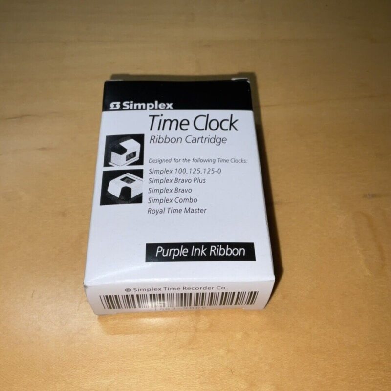 Simplex 50 / 100 / 125 / Combo Time Clock Ribbon Cartridge (purple) 1603-9806