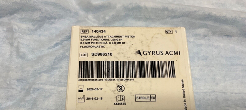 Gyrus ACMI 140434 Shea Malleus Attachement Piston 2026-2027