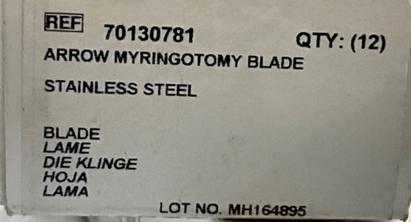 Gyrus ACMI 70130781 Arrow Myringotomy Blade ( Box )