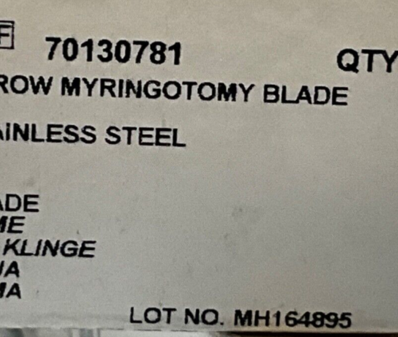 Gyrus ACMI 70130781 Arrow Myringotomy Blade ( Box )