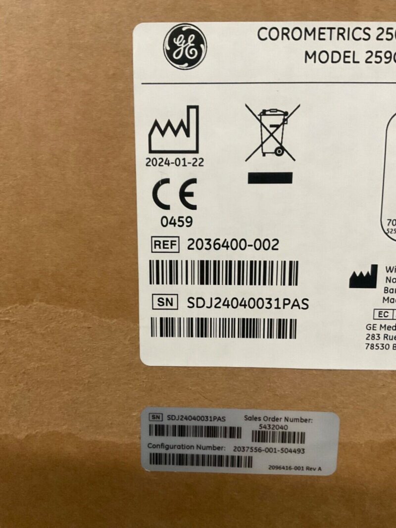 GE Corometrics 259CX Color Fetal Monitor W-TFCT-CM03-0201 Cable - 2024 Model NEW - Image 7