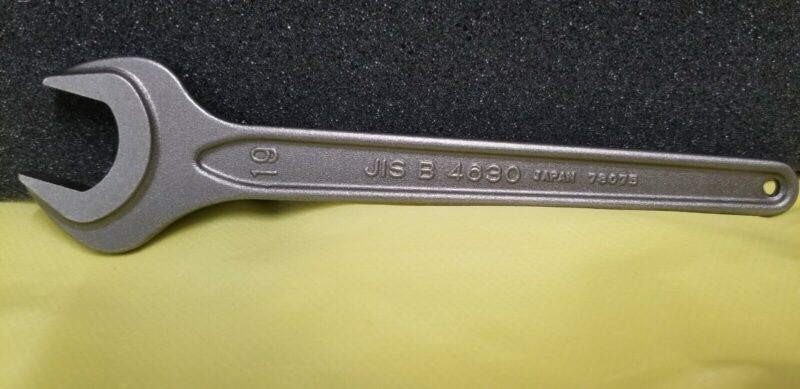 Netsuren JIS B 4630 M30 19mm Open End Lathe Wrench 14-7/8" OAL - Image 2