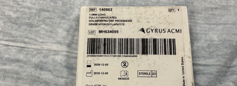 Gyrus ACMI 140963 Fully Cannulated Goldenberg Cap Prosthesis 2026