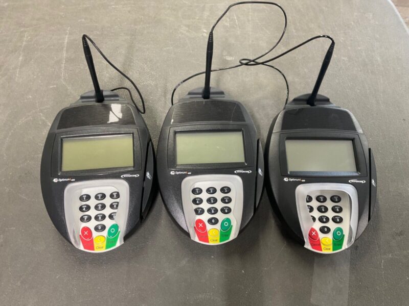 Lot of 3 Equinox Hypercom L4250 Credit Card Reader Payment Terminal No Adapter