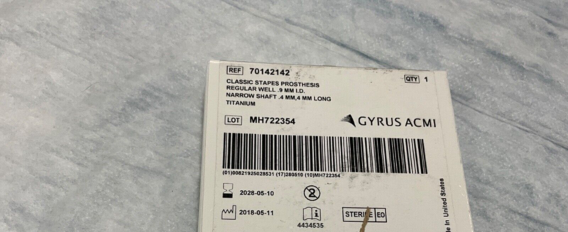 Gyrus ACMI 70142142 Classic Stapes Prothesis 2028