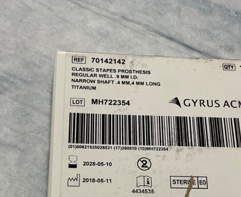 Gyrus ACMI 70142142 Classic Stapes Prothesis 2028