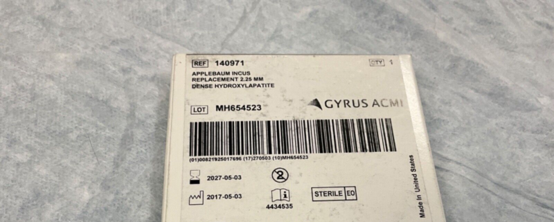 Gyrus ACMI 140971 Applebaum Incus Replacement 2027-2028