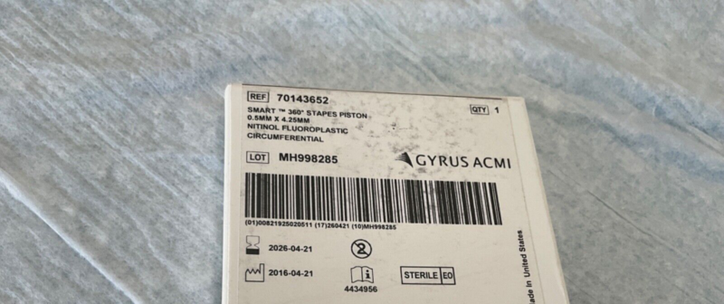 Gyrus ACMI 70143652 Smart 360 Stapes Piston 2026