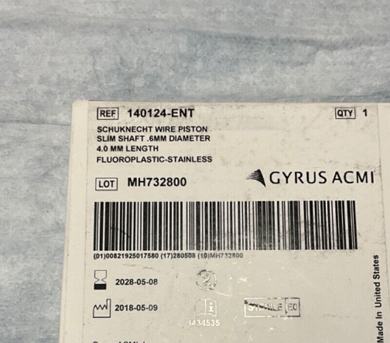 Gyrus ACMI 140124-ENT Schuknecht Wire Piston Slim Shaft 2028-2030