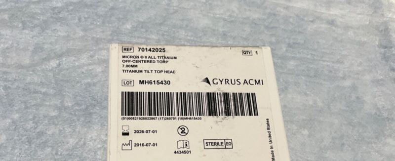 Gyrus ACMI 70142025 Micron II All Titanium 2026