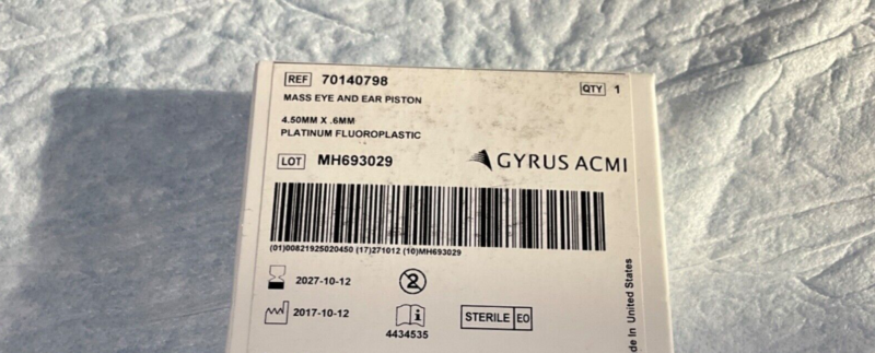 Gyrus ACMI 70140798 Mass Eye and Ear Piston 2027