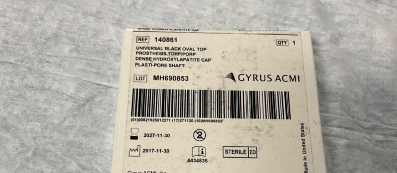 Gyrus ACMI 140861 Universal Black Oval Top 2027