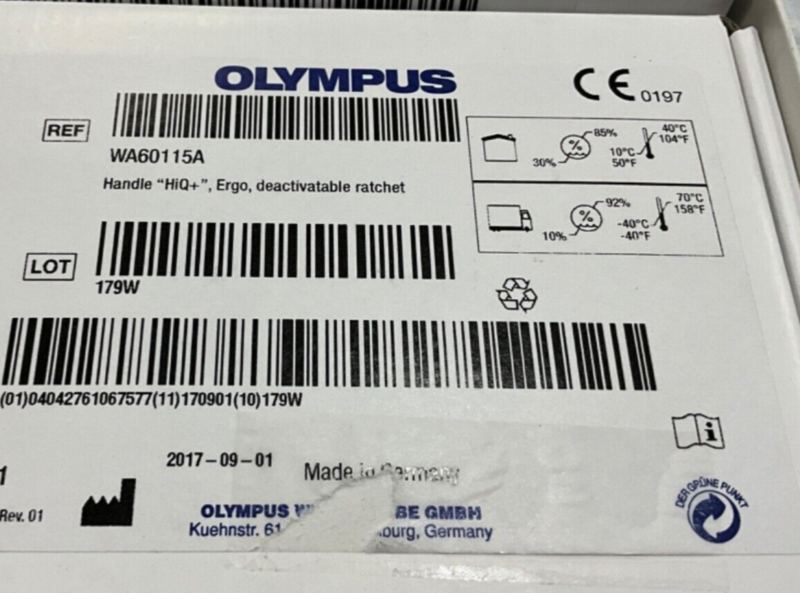 OLYMPUS WA60115A Handle HiQ + A60800A Shaft HiQ + A64340A Jaws HiQ