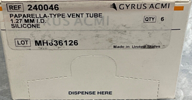 Gyrus ACMI 240046 Vent Tube 1.27MM