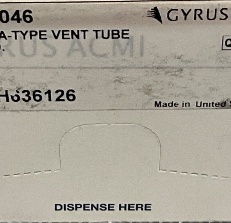 Gyrus ACMI 240046 Vent Tube 1.27MM