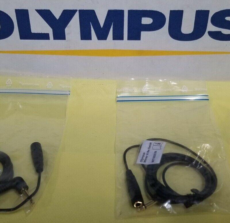 Lot of 2 - Olympus WT7102539 Male to Female Audio Connector