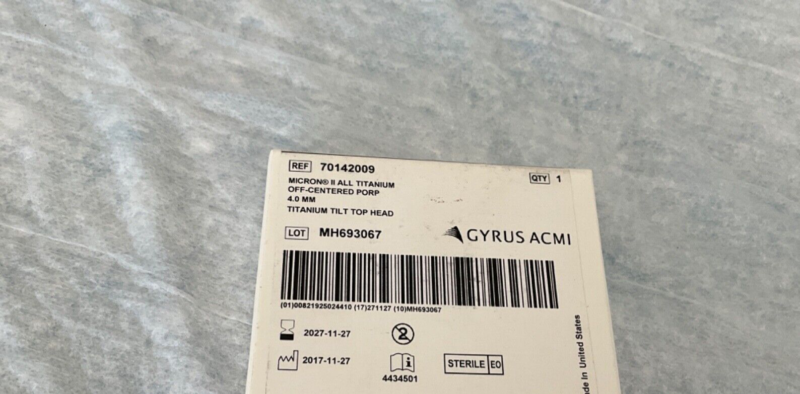 Gyrus ACMI 70142009 Micron II All Titanium 2027