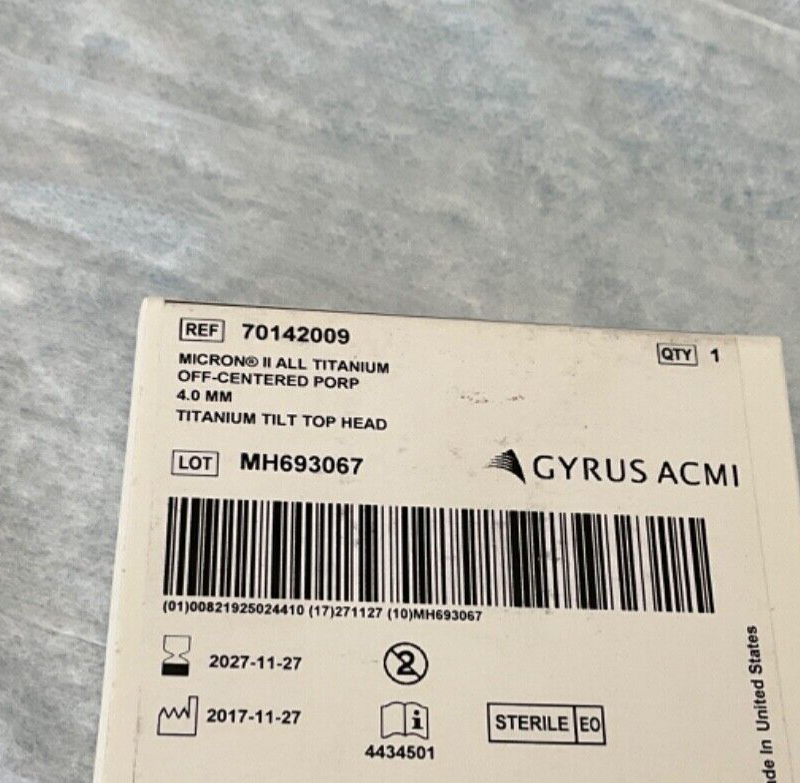 Gyrus ACMI 70142009 Micron II All Titanium 2027