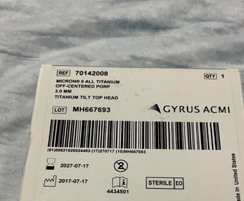 Gyrus ACMI 70142008 Micron II All Titanium 2027