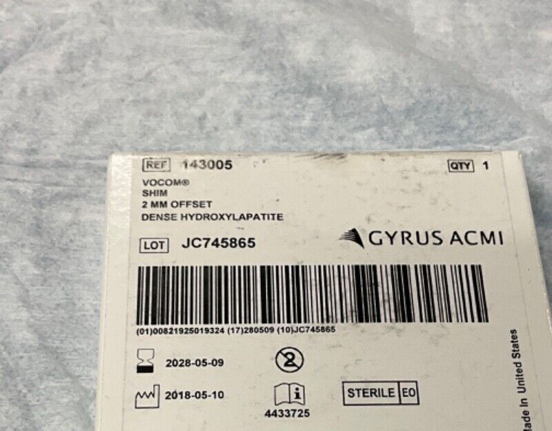 Gyrus ACMI 143005 Vocom Shim 2mm Offset 2027-2030