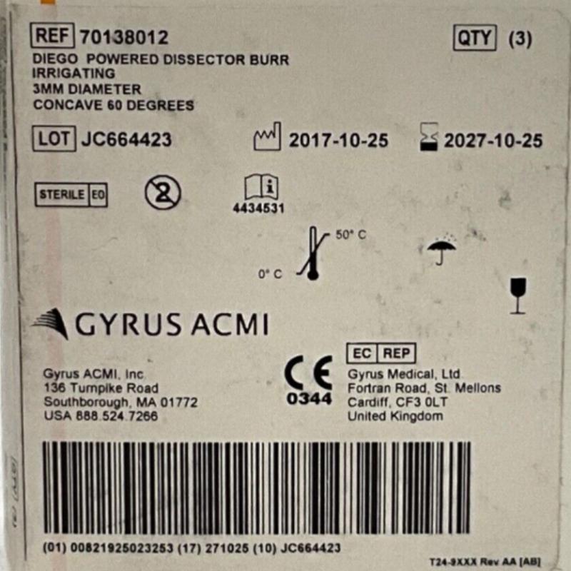 Gyrus ACMI 70138012 Powered Dissector 3MM Diameter 2027 ( 1 Piece )