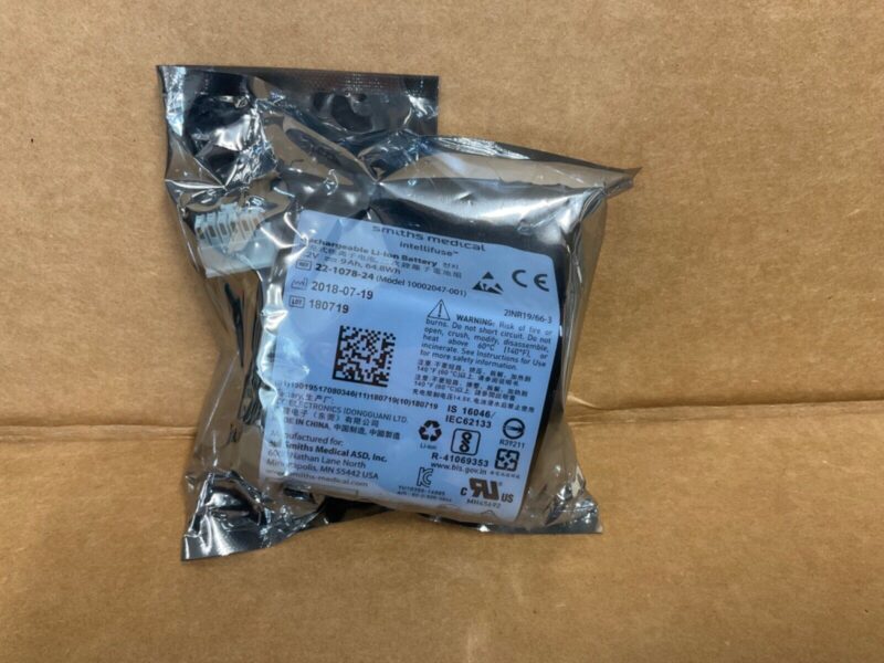 Smith’s Medical 22-1078-24 (10002047-001) 7.2V 9Ah, 64.8Wh Li-ion Battery - NEW